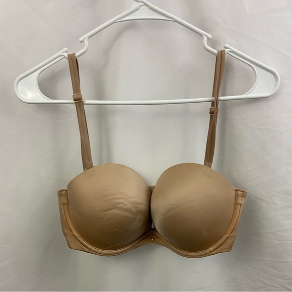 Victoria's Secret Very Sexy Strapless Bra 36D Beige With Straps - Picture 1 of 7